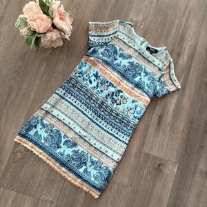 Lulu’s Summer Floral Stripe Shift Dress